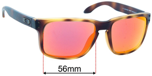 Sunglass Fix Replacement Lenses for Oakley Holbrook Rx OX8156 - 56mm Wide
