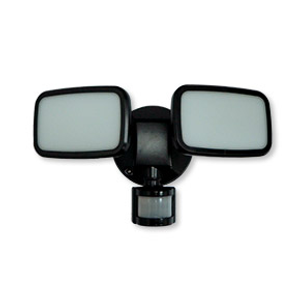 Forum ZN-35688-BLK Lynn 2x10W LED PIR Twin Floodlight Black
