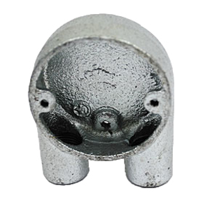20mm Galvanised Metal Conduit U Box - G3392