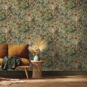 Holden Decor Vintage Peacock Multi Wallpaper - 13190