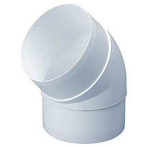 Domus 491 White Round 45 Degree Bend 100mm