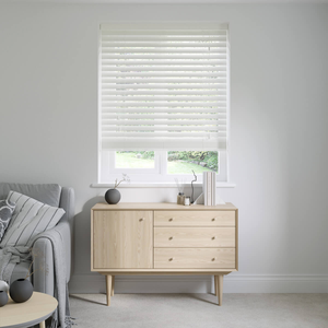 Gloss White Wooden Blinds 50mm