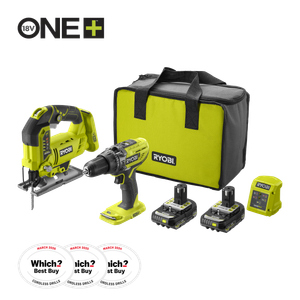 18V ONE+™ Cordless Combi Drill & Jigsaw Starter Kit (2 x 2.0Ah)