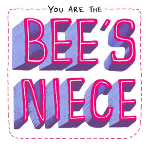 Moonpig Typographical Bee's Niece Birthday Card