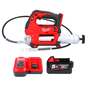 Milwaukee M18GG 18V Cordless Grease Gun With 1 x 5.0Ah Battery & Charger