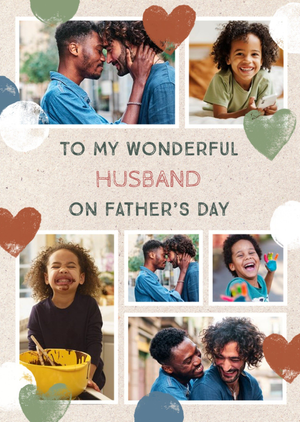 Paper Love Photo Upload Husband Father's Day Card