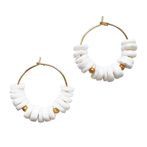 Mother-Of-Pearl Hoops Puglia (one size)