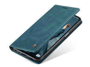 CaseMe Slim Synthetic Leather Wallet Case with Stand for Samsung Galaxy A23 - Teal