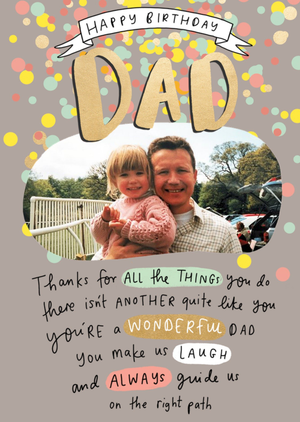 Photo Upload and Poem Dad Birthday Card