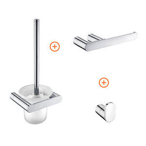 Toilet accessoires set Gun metal design met zeepdispenser
