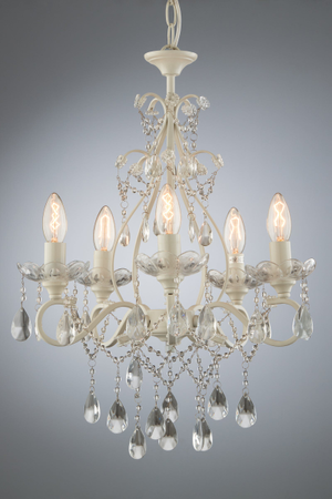 Laura Ashley Shamley 5 Light Chandelier Matt White