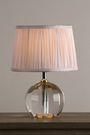 Laura Ashley Lydia Hand-Cut Faceted Crystal Glass Globe Table Lamp Base Petite