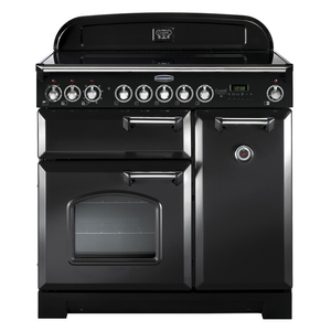128460 Classic90 Deluxe Induction Range Chrome Tri