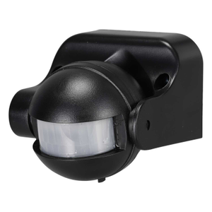 180° Tiltable PIR Motion Detector IP44 Black