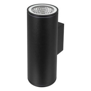 Ovia Verta 12W LED Cylindrical Up / Down Wall Light Black 3000K