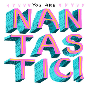 Moonpig Typographical Nan-Tas-Tic Birthday Card