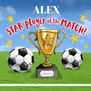 Moonpig Star Player Football Birthday Card