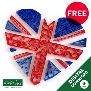 Union Jack Digital Quilling Templates