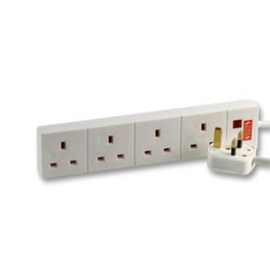 Superlec 4 Gang Surge Protected Extension Lead 2m