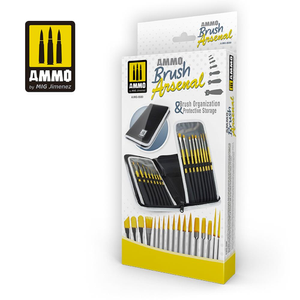 Ammo by MIG Ammo Brush Arsenal 17x Brushes in Case
