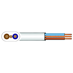 6242B Twin & Earth Cable 2.5mm² BS7211 BASEC White LSZH 50m Reel