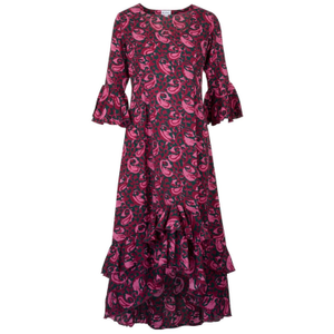 Victoria Midi Dress Damson Swirl (S)