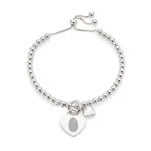 Sterling Silver DuoFingerprint Bracelet