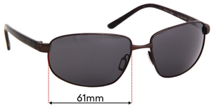 Sunglass Fix Replacement Lenses for Serengeti Trapani - 61mm Wide
