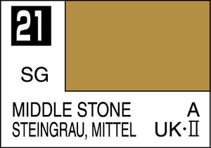 Mr. Hobby Mr. Colour - 021 - Middle Stone 10ml Acrylic Model Paint