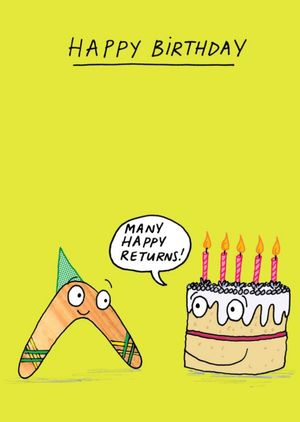 Danny Boy Happy Birthday boomerang Card
