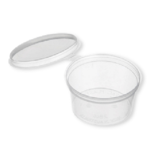 Genfac Round Hinged Sauce Container Natural 28cc - 1000 / CARTON