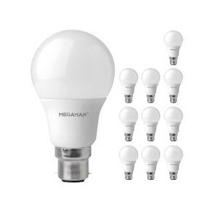 Megaman 710465 9.6w Opal LED GLS Bulbs BC B22 4000k Cool White ( Pack of 10 )