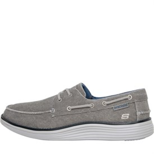 SKECHERS Mens Status 2.0 Lorano Canvas Shoes Grey