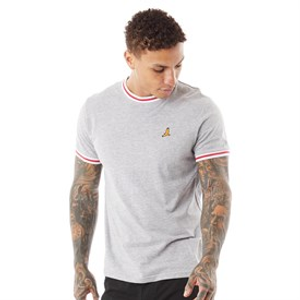 Brave Soul Mens Embryo T-Shirt Light Grey Marl