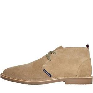 Ben Sherman Mens Hemmings Suede Chukka Boots Sand