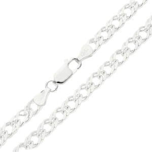 Sterling Silver 5.7mm Double Curb Chain - 18 inch/ 45cm