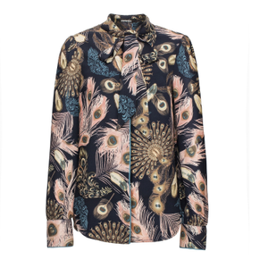 Bohemian Feather Print Shirt (XL)