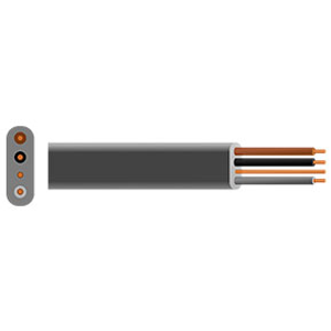 6243Y 3 Core & Earth Cable 1.5mm² BS6004 BASEC Grey PVC - Bulk