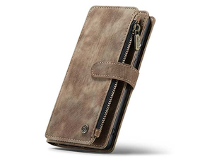 CaseMe Synthetic Leather Wallet Case with Zipper Pocket for Samsung Galaxy A13 4G - Desert Taupe