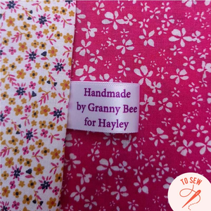 Large personalised sew in labels for clothes and handmade creations