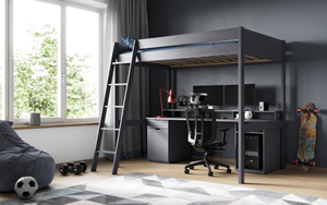 Noomi Tera Solid Wood Small Double Gaming High Sleeper (FSC-Certified)