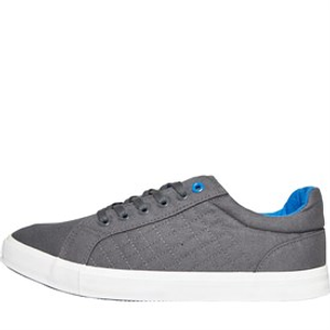 Crosshatch Mens Huseby Canvas Pumps Grey