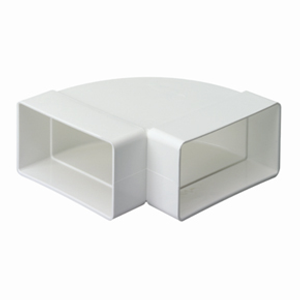 Domus DD050 System 100 Flat 90Deg Horizontal Bend White