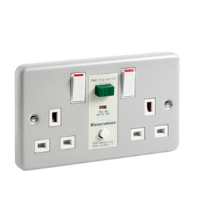 GreenBrook M22SM Metal Clad RCD Twin Switched Socket