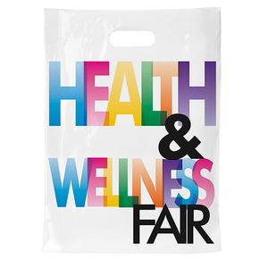 Digital  Full-Color Die-Cut Plastic Bag -12 x 16 1/2 x  3
