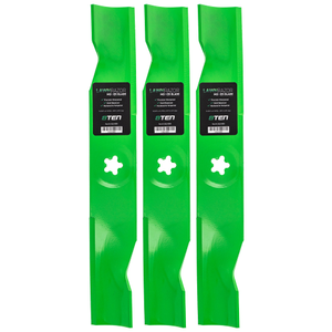 LawnRAZOR Notched High Lift Blade For Husqvarna Poulan Pro Briggs & Stratton 180054 532173920 | 3-PACK