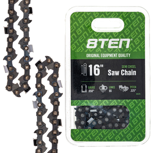 Chainsaw Chain for 16 Inch Bar .050 Gauge .325 Pitch 66 DL Echo Husqvarna