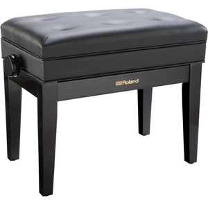Roland RPB400 Piano Bench w/ Cushioned Seat & Storage Compartment (Polished Ebony)
