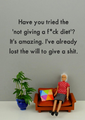 Bold And Bright Adult Rude Photo Image Diet Birthdays Card