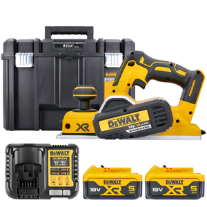DeWalt DCP580 18V XR Brushless Planer With 2 x 5.0Ah Batteries, Charger & Case